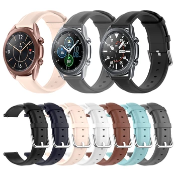 Для Samsung Galaxy Watch3 45 мм 41 мм, Кожаный ремешок для Samsung Galaxy Watch 3, аксессуары для смарт-часов LTE, Ремешок для часов, браслет