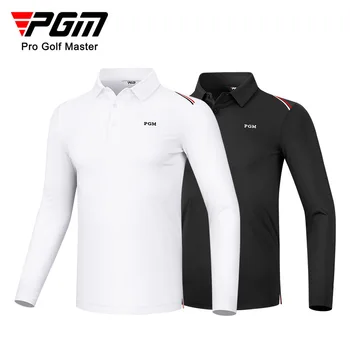 Мужская футболка для гольфа PGM с длинными рукавами, зимняя рубашка поло, одежда для гольфа, мужская одежда YF489