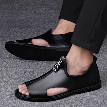 Абсолютно новые летние мужские сандалии для отдыха, пляжная мужская обувь, высококачественные сандалии, модные мужские сандалии